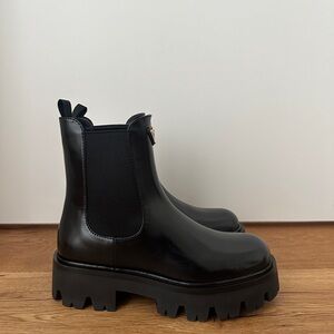 Prada Black Chelsea Ankle Boots with Chunky Sole  37 ***SOLD***